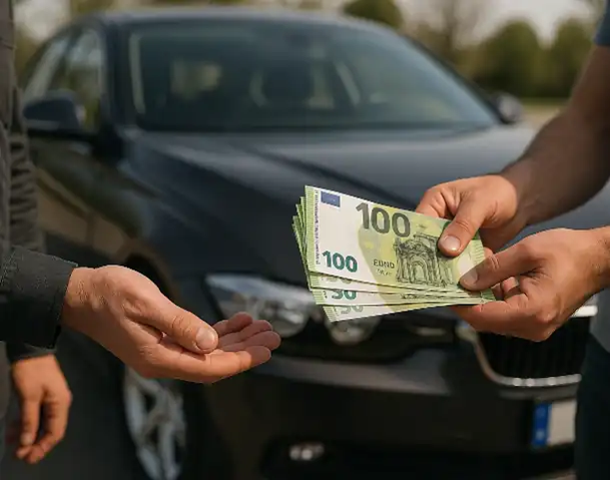 Ein erfolgreicher Barkauf beim Autoankauf in Baesweiler zeigt den schnellen und unkomplizierten Verkaufsprozess.